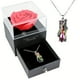 thumbnail image 1 of Eternal Love - Real Red Rose Necklace with Heart for Mom, Grandma, Wife, Girlfriend, Birthday, Anniversary, Romantic Gifts from Boyfriend, 1 of 5