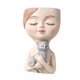 thumbnail image 3 of Maceta Con Cabeza De Resina Para Maceta De Cara Bonita Para Hombre, Decoración De Oficina Y Jardín, Gato Blanco Para Mujer, 3 of 5