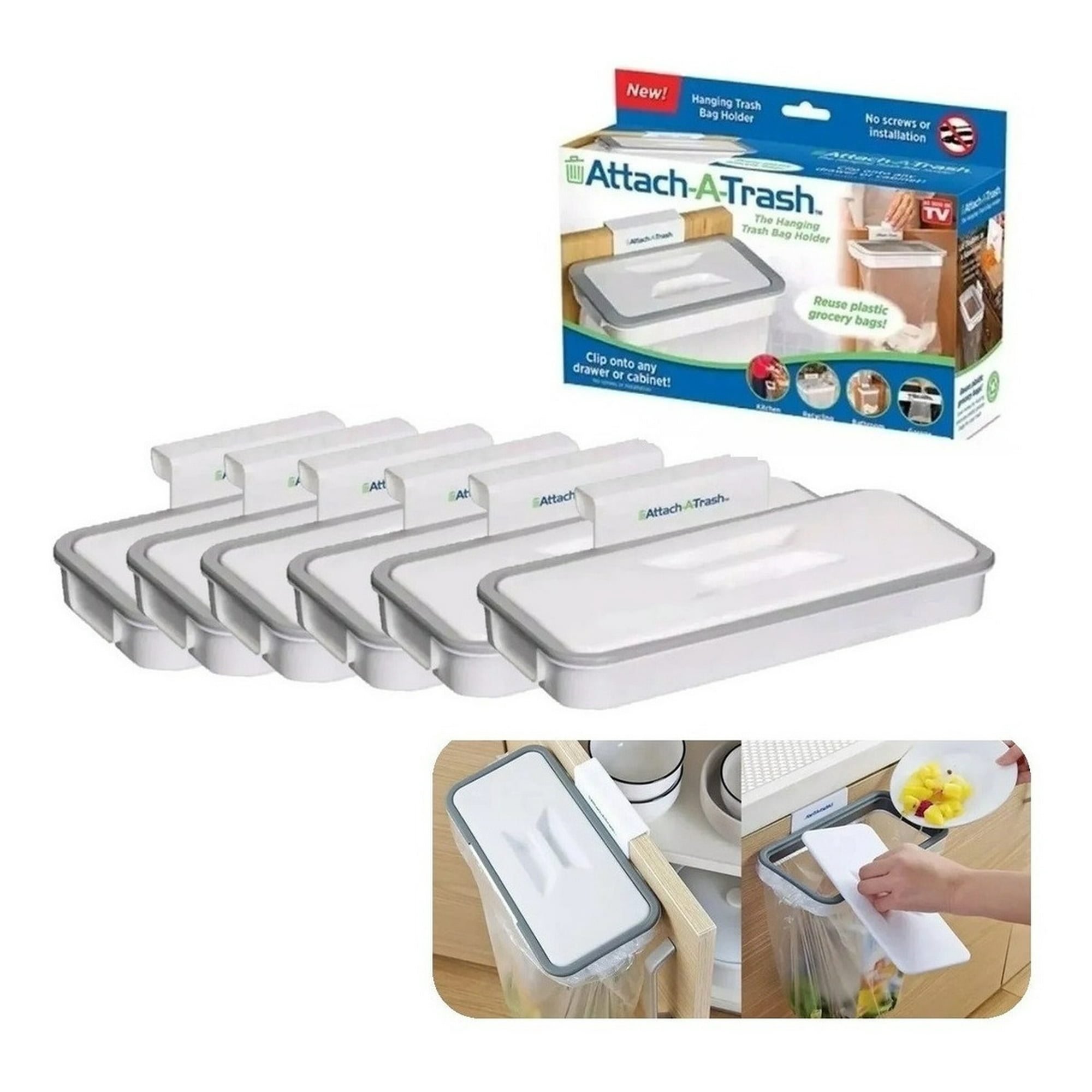 Genérico - Pack 6 Basurero Papelera Portátil Ergonómica