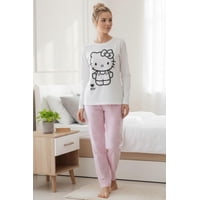 Pijama Micropolar Mujer Hello Kitty Beige S