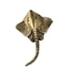 thumbnail image 4 of Estatua Decorativa De Manta Raya De Latón Estatua De Pez De Latón Para Estantería De Escritorio De Sala De Estar, 4 of 5