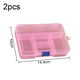 thumbnail image 2 of Caja de almacenamiento de plástico transparente de 5 celdas con botón deslizante, caja para guardar joyas, artículos de papelería, 2 of 5
