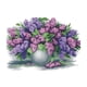 thumbnail image 5 of Kit de punto de cruz estampado florero lavanda bricolaje costura 14CT 45x34cm, 5 of 5