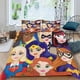thumbnail image 2 of Super Hero Girls Conjunto de sábanas temático, trío de piezas, cómodo y amigable con la piel, diseño único, regalo de decoración para el hogar para familiares, amigos y fans,140cm *210cm, 2 of 6