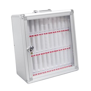 Magideal - Armario De Almacenamiento Para Teléfono, Taquilla Con 2 Llaves, Para Aula, Con Cerradura, Montado En Pared Para Oficina, Tabla De Bolsillo, Caja De Bl 30 Ranuras