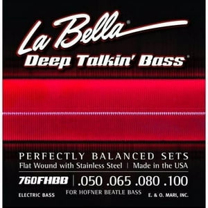 La Bella - Set Bajo Eléctrico Hofner Beatles 4 50-100 760Fhbb