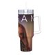 thumbnail image 2 of M3GAN Vaso aislado de acero inoxidable con asa, diseño temático, regalo para familia, amigos y fans; incluye pajita y encaja en el portavasos estándar, 40 oz, 2 of 6