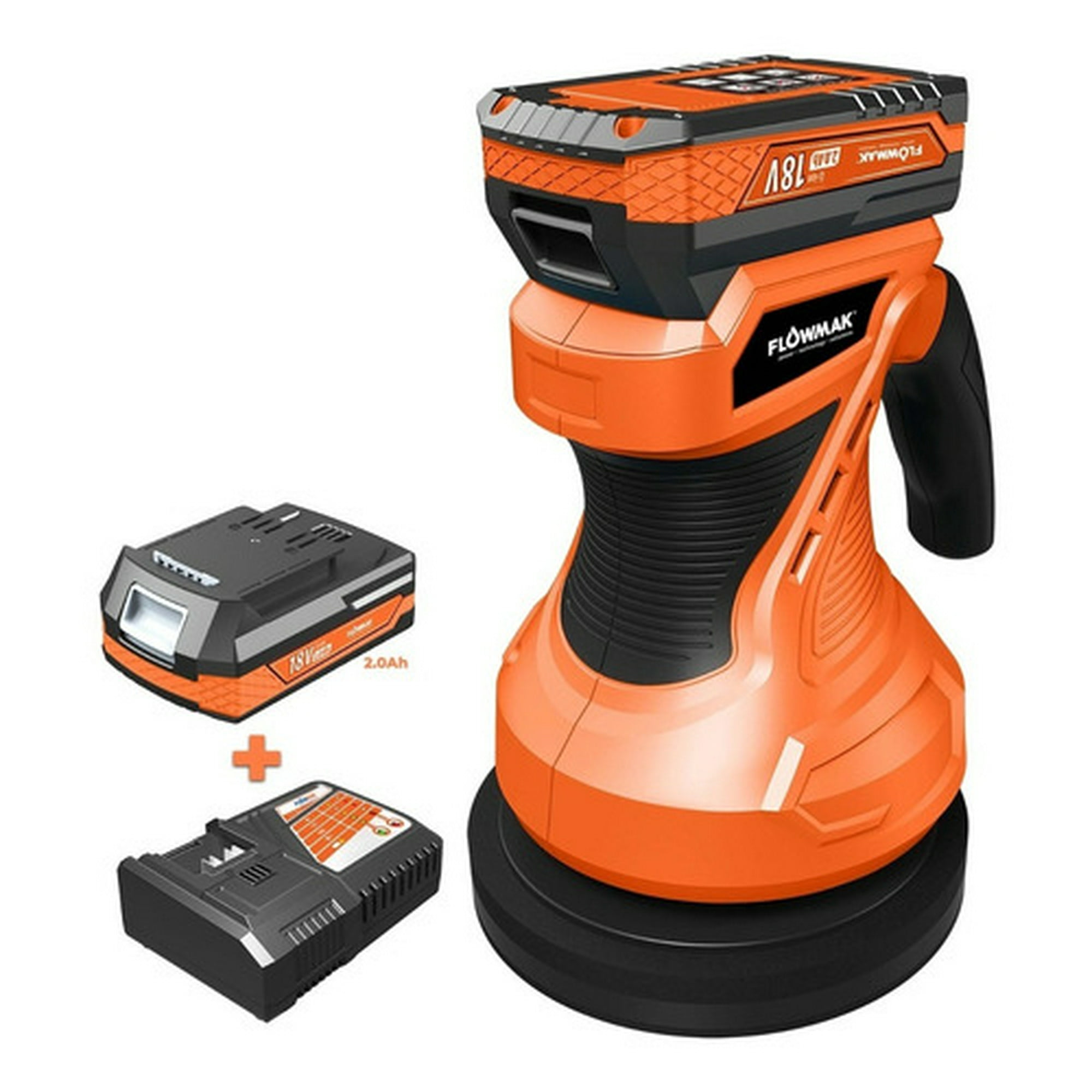 Flowmak - Pulidora Orbital 6 Pulgadas Con Batería 18v Y Cargador