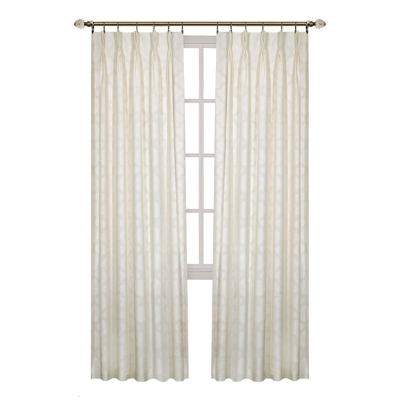 Cortinas de ventana ACHIM Windsor Pinch Pleat, 34 x 84 pulgadas, color marfil