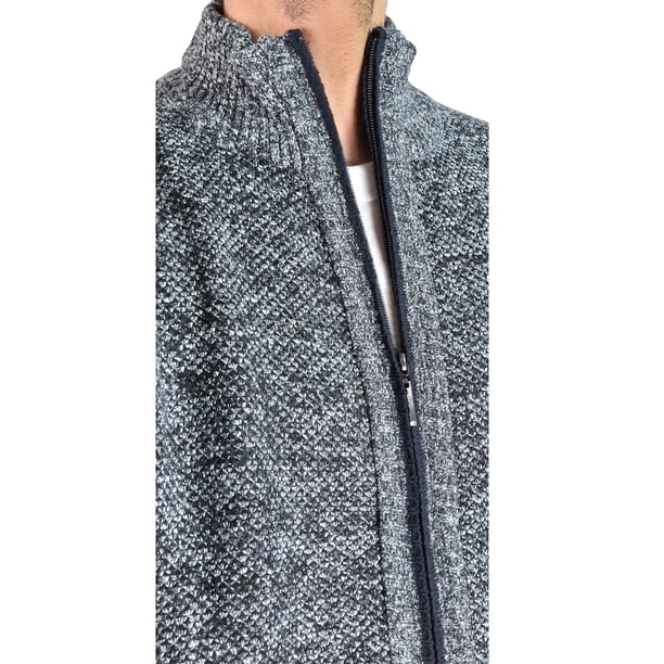 Chaleco Sweater Frisado Hombre Cuello Alto Con Cierre 2099