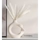thumbnail image 2 of Jarrón Flores Cerámica Decoración Moderno Pequeño Blanco Jhn, 2 of 3