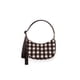 thumbnail image 1 of Bolso BAGGU Small Crescent Gingham borroso marrón, 1 of 3