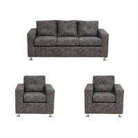 Muebles América - Living George 311 Cuero Auris Gris