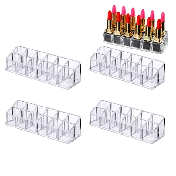Caddy YANMAKE Pack de 4 organizadores de acrílico transparente con 12 compartimentos