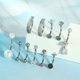thumbnail image 3 of Anillos de ombligo flotantes Suotarn 12 uds 14G acero quirúrgico con colgante, 3 of 5