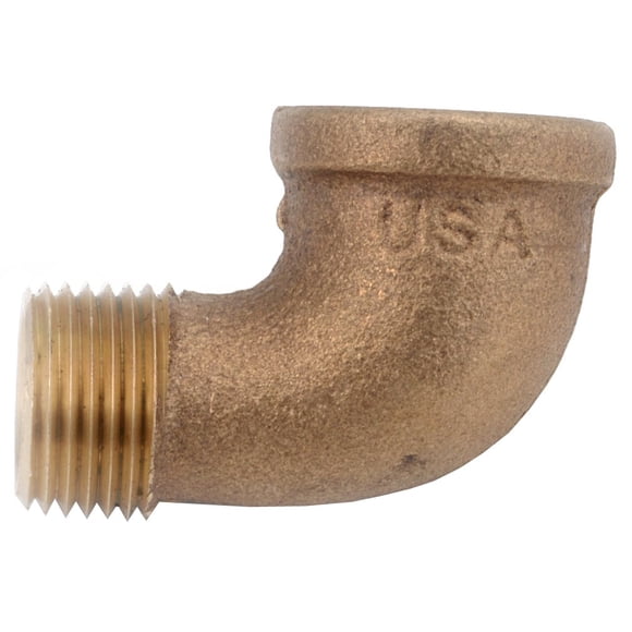Codo de latón de 90 grados Anderson Metals 738116-08 1/2 pulgada