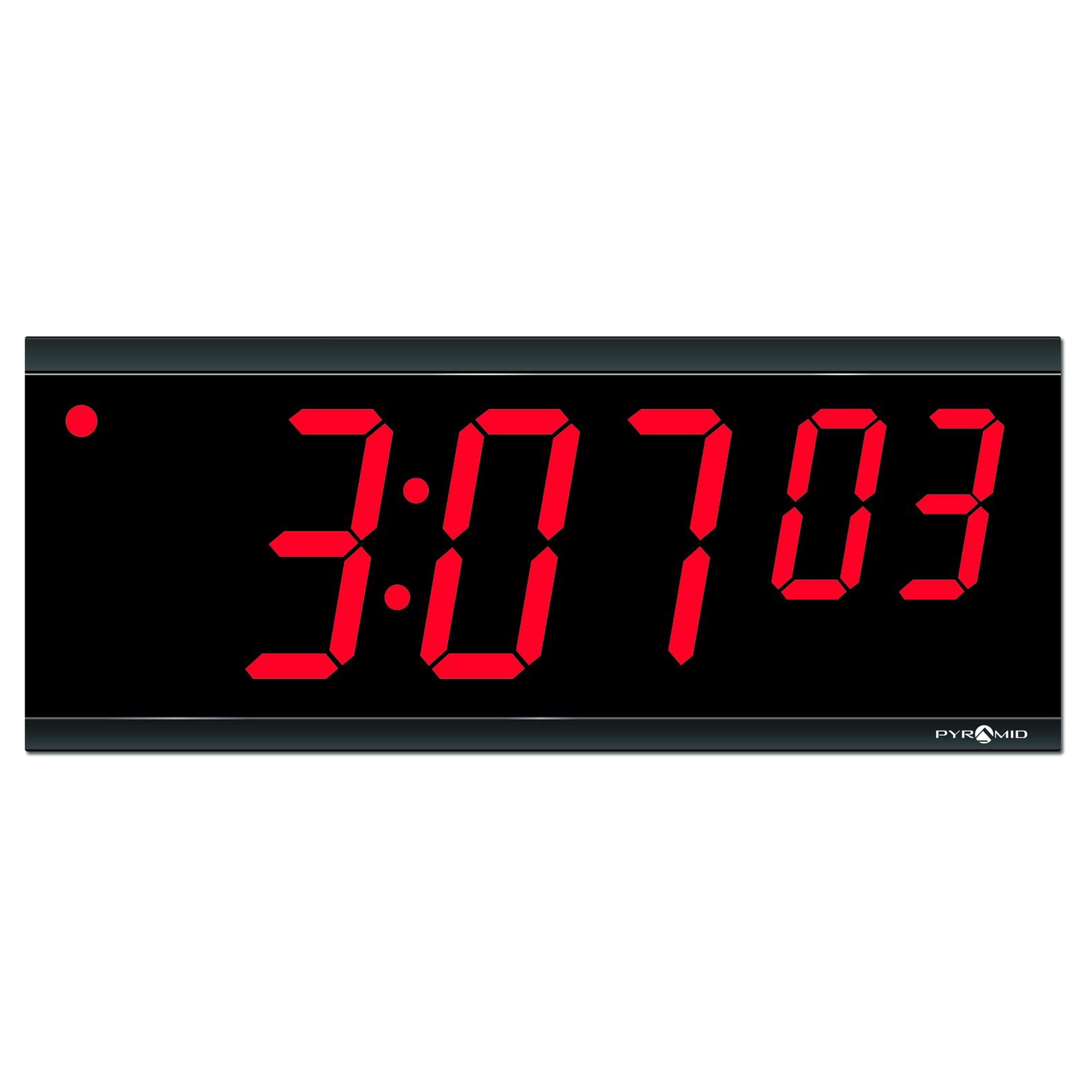 Reloj Digital Pyramid Time Systems Dig-6b Con Pantalla Led Roja De 4 Números