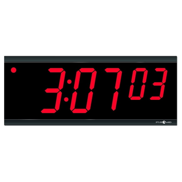 Reloj digital Pyramid Time Systems DIG-6B con pantalla LED roja de 4 números