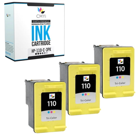 Cartucho de Tinta CMYi 110 Tricolor Paquete de 3 para Impresoras HP