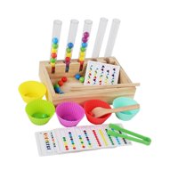 Bothyi - Rainbow Clip Bead Puzzle Math Manipulatives Clip Bead Game Para Niños Niños