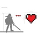 thumbnail image 3 of Decoración de pared con tema de Minecraft de Kubik Letters Pixel Heart Zelda, 3 of 3