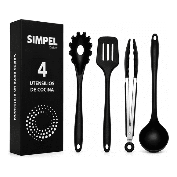 Juego De Utensilios De Cocina De Silicona Simpel 4 Piezas