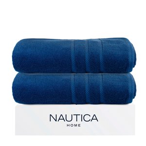 Pack 2 Toallas De Baño Nautica Home 100% Algodón 76X137Cm Azul Marino