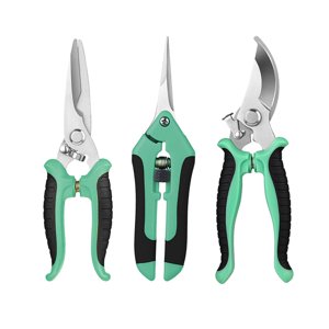 Ioensy - 3 Tijeras De Jardinería Multiusos De Mano Para Bonsáis, Césped En Macetas, Color Verde