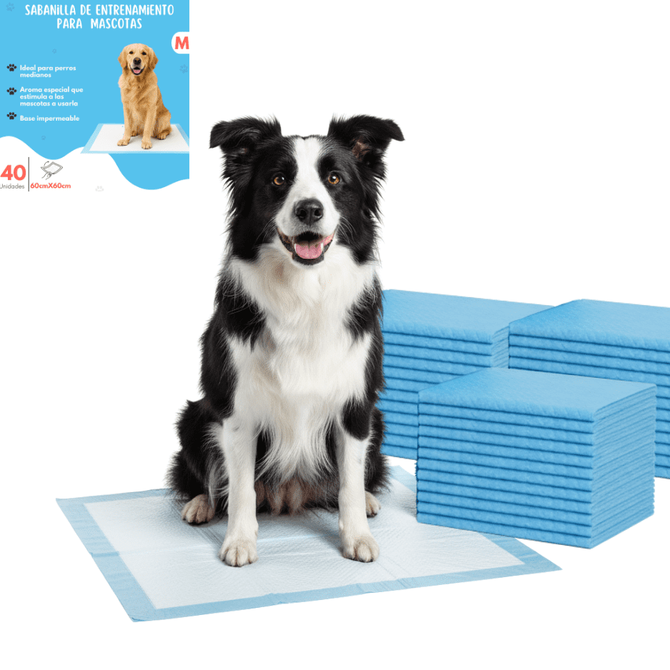 Telotenemos - 40 Pañales Sabanillas Entrenamiento Absorbentes Mascota Perros 60x60cm