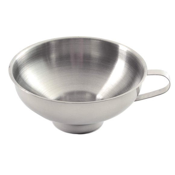 Embudo Norpro de acero inoxidable con boca ancha, mango de 14 cm