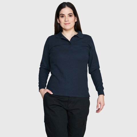 Jayson - Polera Pique Mujer 80/20 M/L Azul Marino S