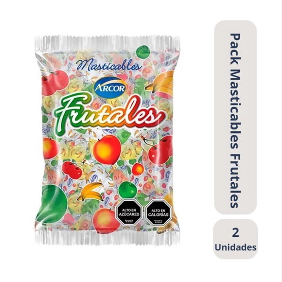 Pack 2 Bolsa De Masticables Frutales 800gr