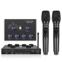 Sistema Mezclador De Karaoke Sound Town Swm15-Max Con 2 Micrófonos Inalámbricos
