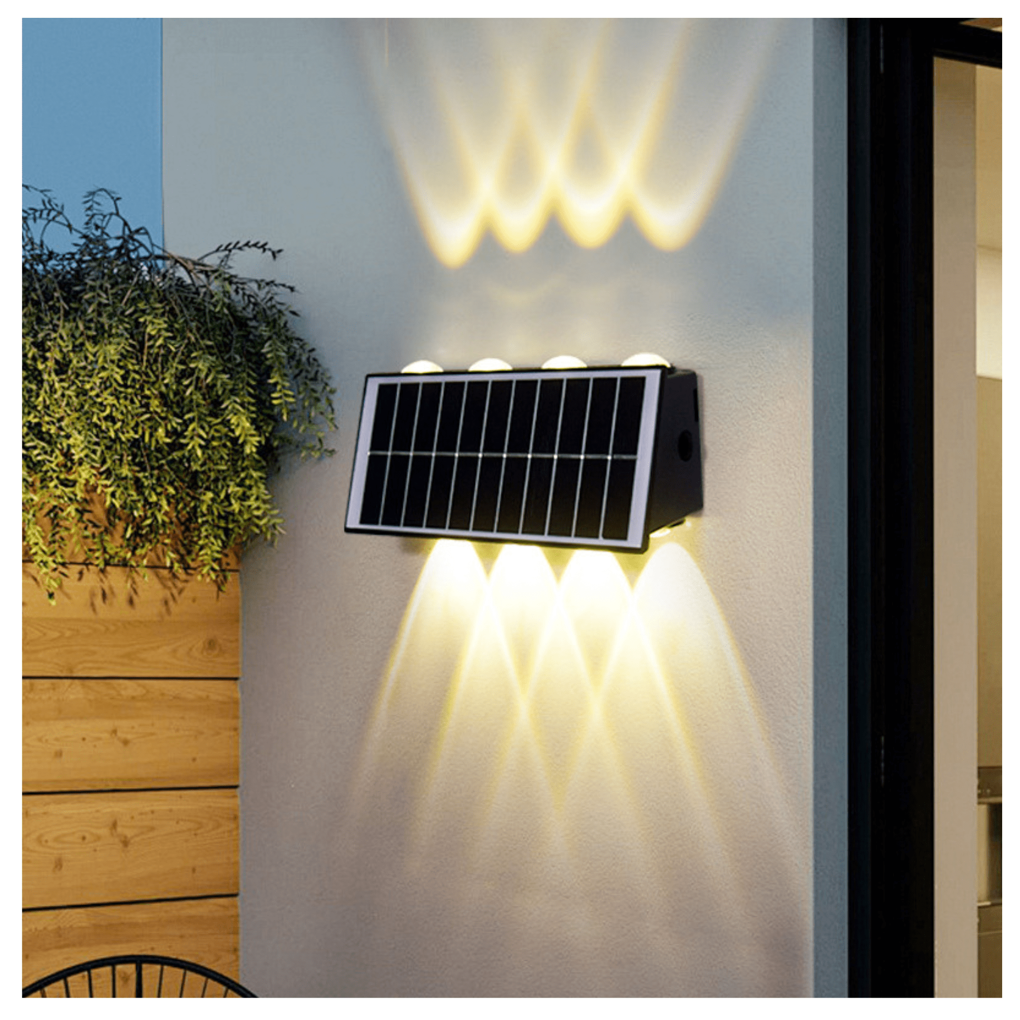 Genérico - Foco Solar Led De Pared | Sensor De Luz, Impermeable