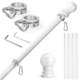 thumbnail image 1 of Asta de bandera Anovo 150 cm Acero inoxidable Blanco – Kit, 1 of 7