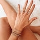 thumbnail image 4 of Pulseras de cuentas para mujeres, delicadas pulseras elásticas con cuentas, juego para mujeres, pulsera ajustable de plata esterlina/chapada en oro de 14 quilates, joyería para mujeres, de moda, 7 pul, 4 of 6