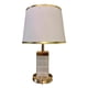 thumbnail image 1 of Lámpara Mesa Metal Dorado Pantalla Blanco Decorativa Jhn, 1 of 3