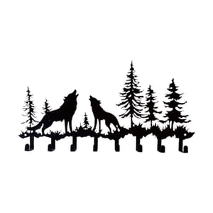 Bothyi - Soporte Para Llaves De Pared, Gancho Organizador Resistente De Hierro Para Dormitorio, Cocina, Puerta, Lobo