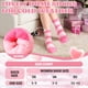thumbnail image 5 of Calcetines Fuzzy Anlisim para mujer, cómodos y esponjosos, 6 pares, rosas, 5 of 6