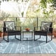 thumbnail image 5 of Conjunto de Muebles para Patio Exterior Flamaker de 3 Piezas en Ratán Sintético Negro, 5 of 7