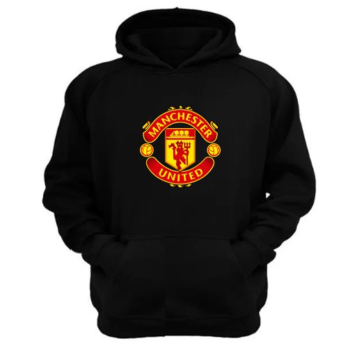 Genérico - Polerón Canguro Manchester United Negro Talla Xs Unisex