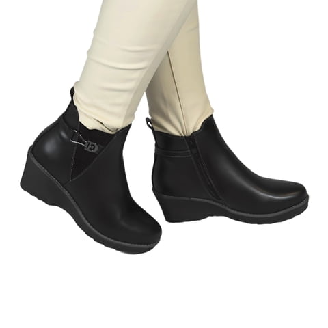 Megabazar Spa - Botin De Mujer Invierno 73 Yassne Negro