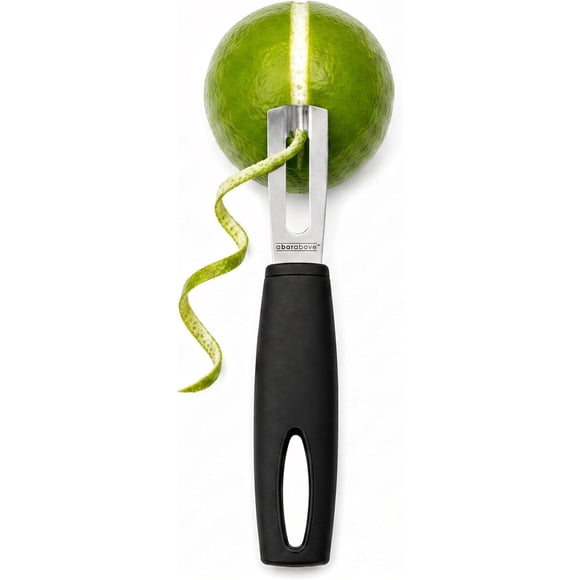 A Bar Above Channel Knife, mango ergonómico negro y acero inoxidable