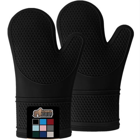 Guantes De Cocina Gorilla Grip De Silicona Sin Bpa Resistentes Al Calor 484F