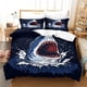 thumbnail image 1 of 3D Cartoon Sea Shark Animal Quilt Cover Set Ropa de Cama Set Funda Nórdica Fundas de almohada, 1 of 3