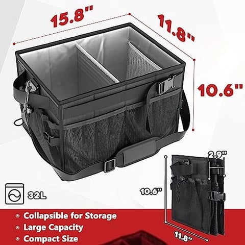 Fangsun - Caddy Parrilla 32L Organizador Con Porta Rollos