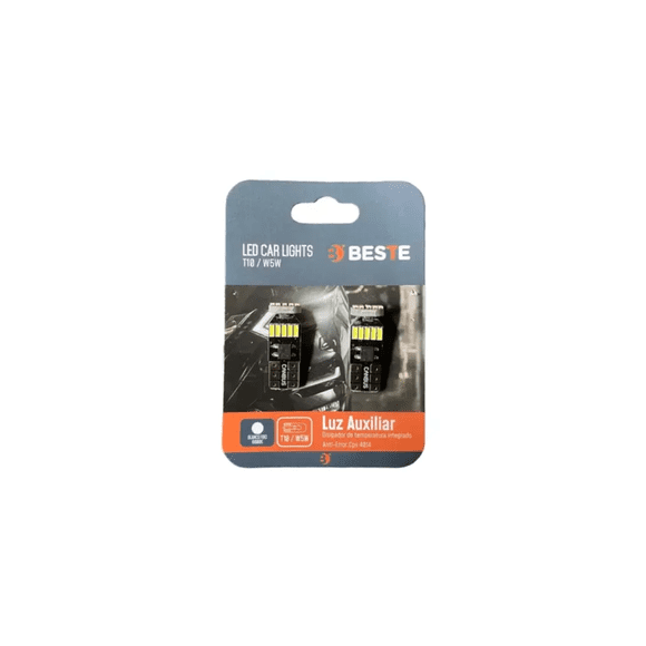 Kit Ampolletas LED Canbus Beste T10 W5W Cola de pez