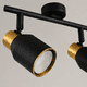 thumbnail image 2 of Aplique Doble GU10 Negro-Dorado Modelo Híades de Aluminio para Iluminación Interior, 2 of 8