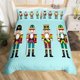 thumbnail image 1 of Xmas Bedding Sets Scandinavian Christmas Santa Gnomes Comforter Cover Snowing Santa Claus Bedding Sets for Kids Boys Girls Romantic Candlelight Quilt Cover 3 Pieces Queen Size, 1 of 5
