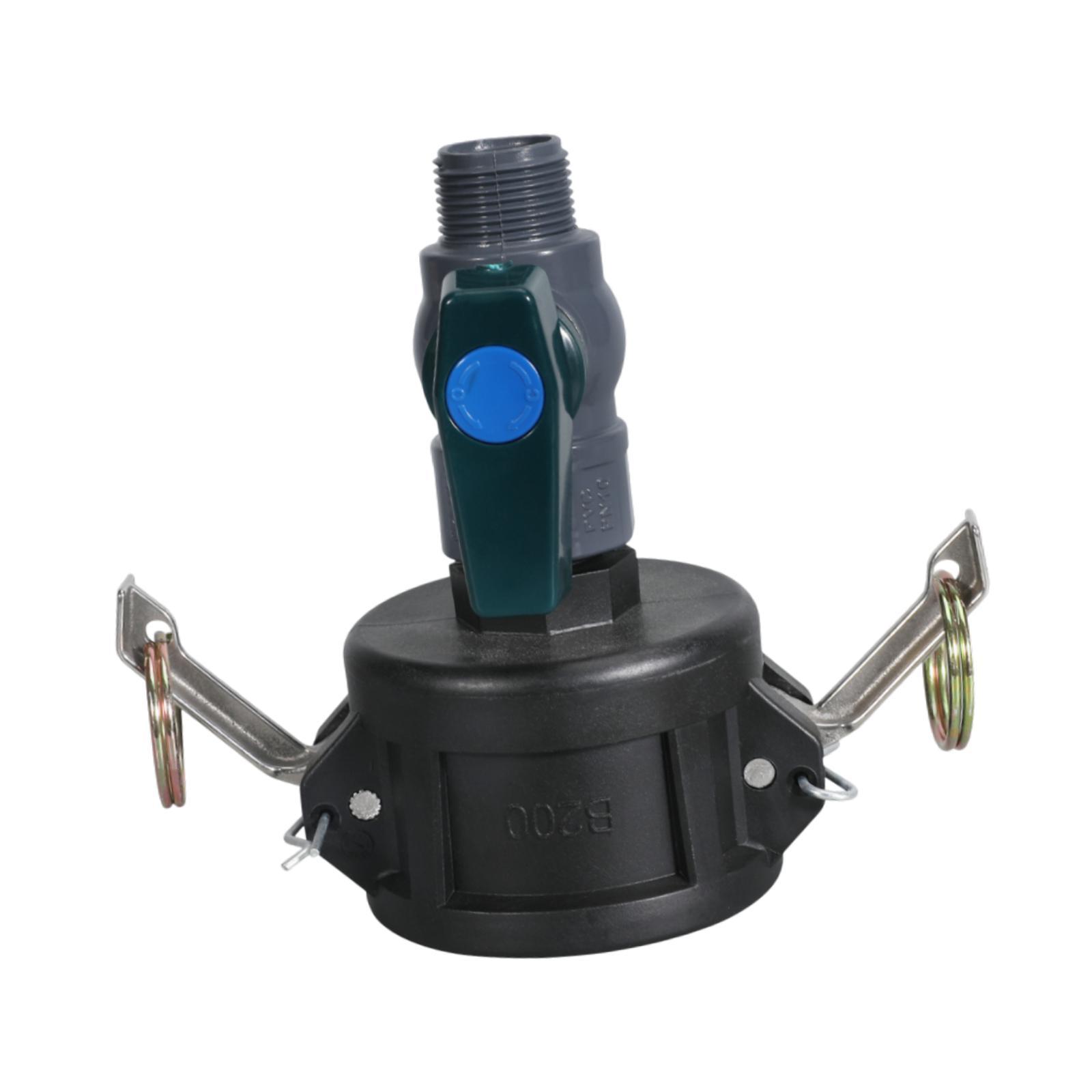 Magideal - Adaptador Ibc-Tote Con Válvula De Bola - A Prueba De Fugas, Tapón, Resistente Fácil De Instalar Conectores Ibc-Tote Macho De 2 Pulgadas A 3/4 De Pulga